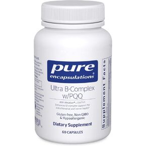 مغلفات نقية فائقة B-Complex مع PQQ | مكمل فيتامين ب لدعم الأعصاب والخلايا والميثيل وصحة الميتوكوندريا* | 60 كبسولة in Saudi Arabia