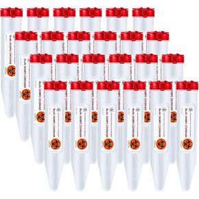 24 Pieces Travel Sharps Container Disposal Transportable Sharps with Locking Mechanism Needle Disposal Containers Small Sharps Container Single Use Transportable Container, 6.5 x 1.38 Inches in Kuwait