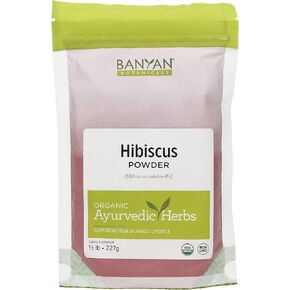 Banyan Botanicals Hibiscus Flower Powder 1 lb - USDA Organic - Hibiscus sabdariffa - for Hair, Skin, & Women's Health*