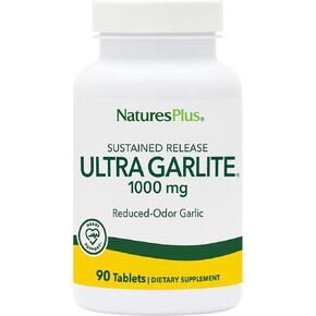 NaturesPlus Ultra Garlite, Sustained Release - 1000 mg - 90 Vegetarian Tablets (90 Servings) in Saudi Arabia