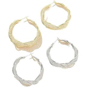 زوجان من الأقراط الحلقية للنشاط اللمفاوي، أقراط دائرية للتصريف اللمفاوي، أقراط العلاج اللمفاوي، أقراط الوخز بالإبر، أقراط للنساء in Kuwait