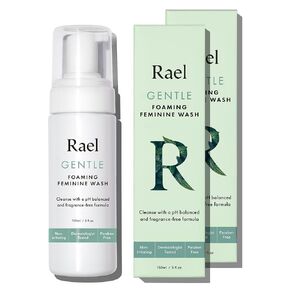 Rael Feminine Wash, Foaming Cleansing Wash - pH Balance Intimate Wash Women, Unscented, Sensitive Skin, All Skin Types, Vegan, Cruelty Free (5oz, 2 Pack)