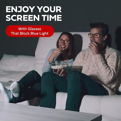 Exerscribe Bluelight Gaming Glasses - Amber Tinted Blue Light Glasses for Men & Women - Night Lenses for Driving, Strain and Fatigue in Saudi Arabia
