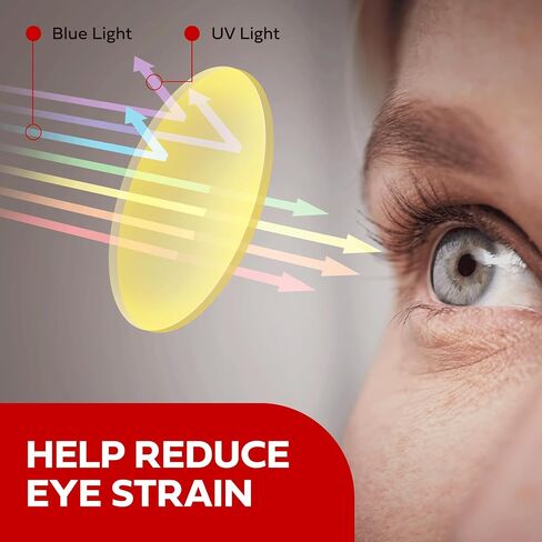 Exerscribe Bluelight Gaming Glasses - Amber Tinted Blue Light Glasses for Men & Women - Night Lenses for Driving, Strain and Fatigue in Saudi Arabia