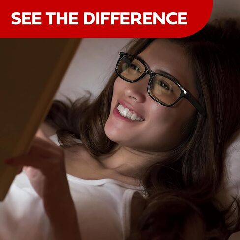 Exerscribe Bluelight Gaming Glasses - Amber Tinted Blue Light Glasses for Men & Women - Night Lenses for Driving, Strain and Fatigue in Saudi Arabia