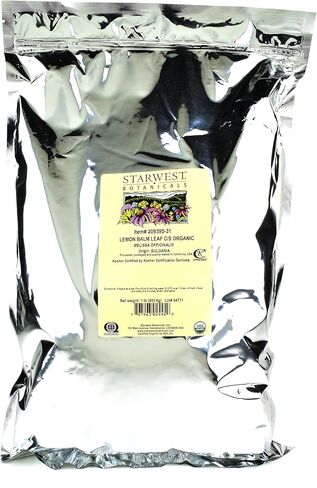 Starwest Botanicals Organic Lemon Balm Leaf C/S, 1 Pound in Saudi Arabia
