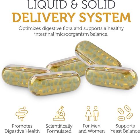 Zahler - CandAid Cleanse Digestive Health Supplement with Probiotics for Women & Men - Daily Adults, Men & Women Probiotic for Gut Health & Overgrowth - Kosher (60 Timed Release Capsules) in Saudi Arabia