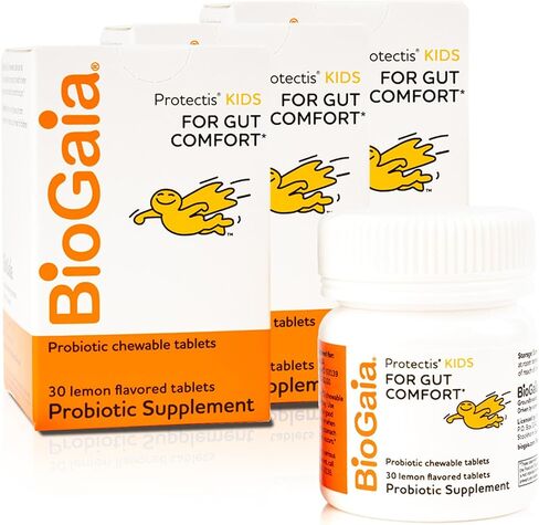 أقراص BioGaia Protectis القابلة للمضغ للأطفال الصغار والأطفال والمراهقين، آلام المعدة العرضية، والإمساك، والإسهال، والانتظام، 30 قرصًا، عبوة واحدة in Kuwait