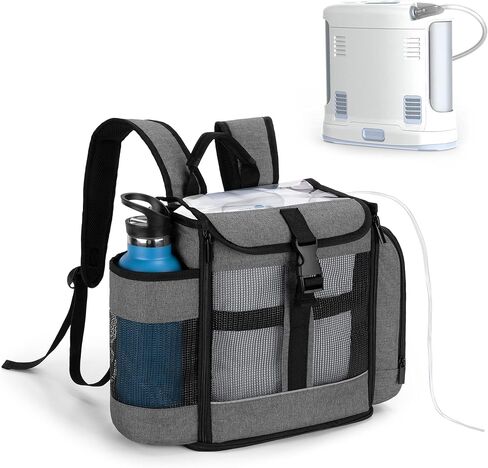 حقيبة ظهر CURMIO المحمولة لتركيز الأكسجين متوافقة مع Inogen One وOxygo وCaire Units وSimplyGo Mini وحقيبة سفر POC للآلات والملحقات، سوداء (حقيبة فقط، في انتظار الحصول على براءة اختراع) in Kuwait