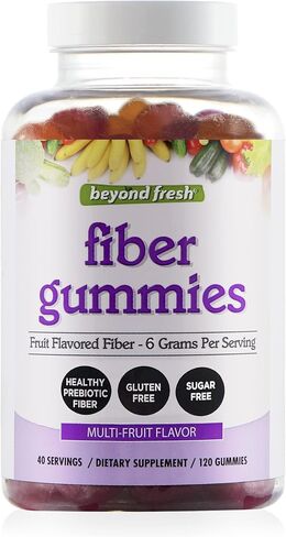 ما وراء صمغ الألياف الطازجة، يدعم صحة الجهاز الهضمي، ويدعم الانتظام، ألياف البريبايوتك الصحية، خالية من الغلوتين، خالية من السكر، 120 قيراط، متعدد الألوان in Kuwait