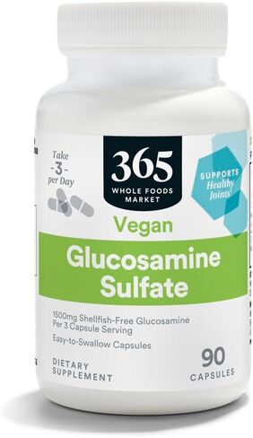365 by Whole Foods Market، كبريتات الجلوكوزامين 1500 ملجم، 90 كبسولة نباتية in Kuwait