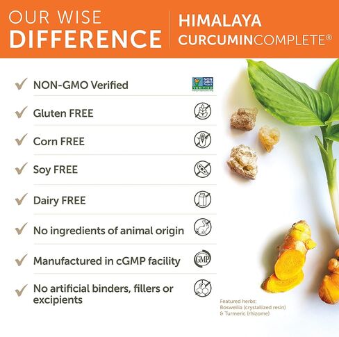 Himalaya Curcumin Complete for Joint Support and Optimum Flexibility & Mobility, 372 mg, 60 Capsules, 1 Month Supply in Saudi Arabia