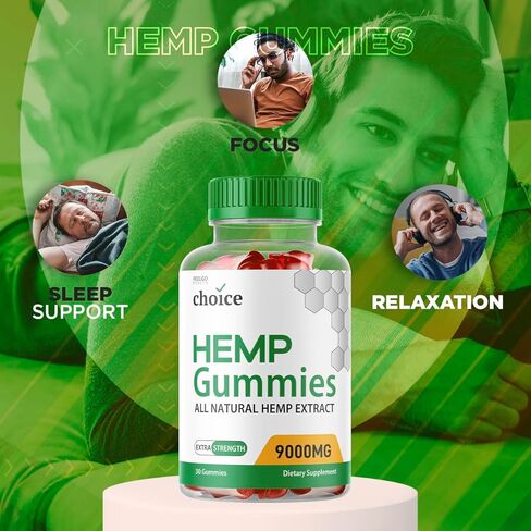 Choice Hemp Gummies - New Choice Gummies، Choice Gummy، ChoiceHemp، زيت، 300 ملغ، (30 علكة تكفي لمدة شهر واحد) in Kuwait
