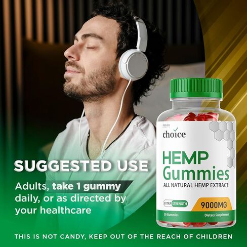 Choice Hemp Gummies - New Choice Gummies، Choice Gummy، ChoiceHemp، زيت، 300 ملغ، (30 علكة تكفي لمدة شهر واحد) in Kuwait