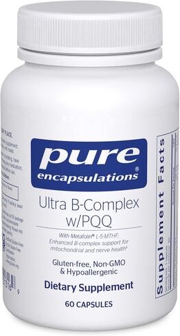 مغلفات نقية فائقة B-Complex مع PQQ | مكمل فيتامين ب لدعم الأعصاب والخلايا والميثيل وصحة الميتوكوندريا* | 60 كبسولة in Saudi Arabia