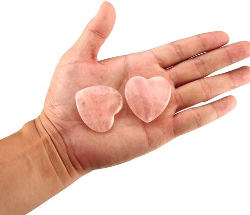 Natural Amethyst Pocket Carved Puff Heart Pocket Stone,Healing Palm Crystal Pack of 1(1.6") in Kuwait