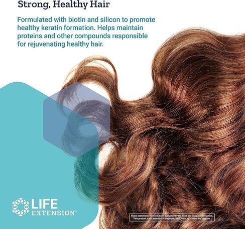 Life Extension Hair, Skin & Nails Collagen Plus Formula - Promotes Collagen & Keratin Health - with Niacin, Vitamin B6, Biotin, Calcium & Zinc - Non-GMO – 120 Count(Pack of 1) in Kuwait