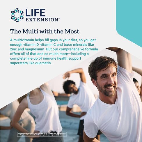 Life Extension Two-Per-Day Multivitamin - for Heart, Brain, Blood Vessel & Cellular Health – Essential Vitamins & Minerals for Well-Being - Two Per Day - Gluten-Free – Non-GMO – 60 Capsules in Saudi Arabia