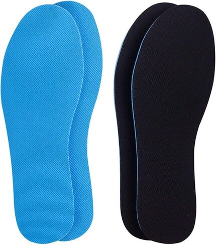 2 Pairs Breathable Insoles, Super-Soft, Sweat-Absorbent, Double-Colored and Double-Layered Shoe Inserts of Foam That Fit in Any Shoes (Blue/Black, 5-6.5 Women/4-5.5 Men) in Saudi Arabia
