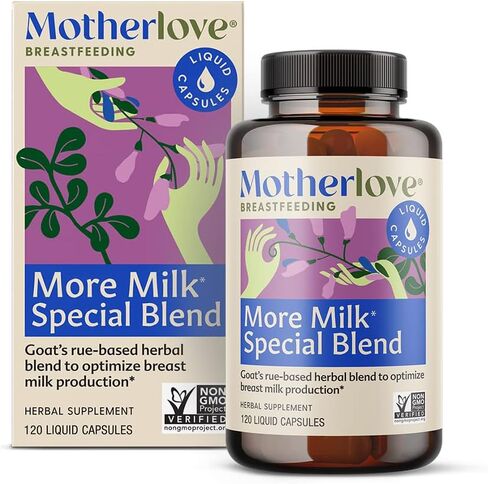 Motherlove More Milk Special Blend (120 Liquid caps) | Herbal Lactation Supplement w/ Goat’s Rue to Support Breast Milk Supply—Non-GMO, Organic Herbs, Vegan, Kosher in Saudi Arabia