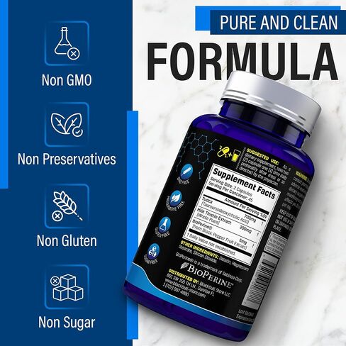 بلاكبول تودكا 1000 مجم 90 كبسولة مع مكمل التخلص من سموم الكبد من الحليب الشوك - تطهير الكبد من السموم وإصلاح الصحة - مكملات تودكا ملح الكبد - تجديد الكبد - صحة الكبد - مكملات تودكا in Kuwait