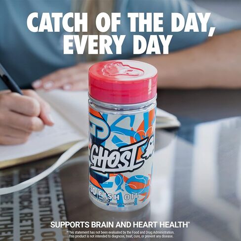 مكمل زيت السمك من جوست، 1400 مجم - 1100 مجم من أوميغا 3 مع الأحماض الدهنية EPA وDHA - مكملات زيت السمك لدعم القلب والدماغ والمناعة - 60 كبسولة هلامية، 30 وجبة in Kuwait