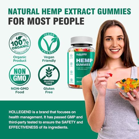 علكات النوم من القنب مع بلسم الليمون، إل-ثيانين، أوميجا 3 وفيتامينات، تعزيز نظام المناعة، نباتي، بكتين، غير معدل وراثيًا، نكهة الفواكه المختلطة، 60 قطعة in Kuwait