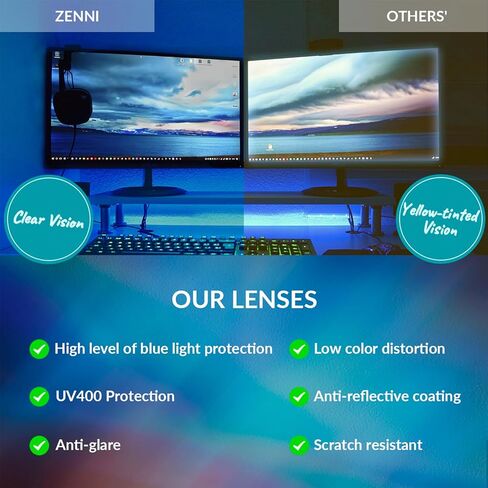 نظارات كمبيوتر من Zenni Blokz زرقاء تحجب الضوء in Kuwait