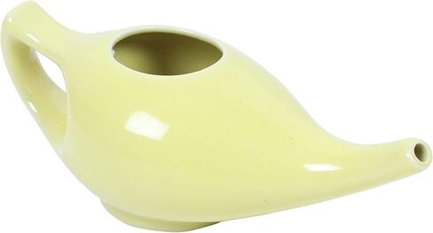 Leak Proof Durable Ceramic Neti Pot Non-Metallic and Comfortable Grip Microwave and Dishwasher Friendly Natural Treatment and Congestion Black in Kuwait