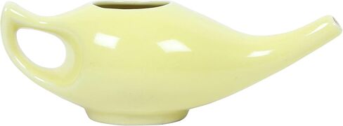 Leak Proof Durable Ceramic Neti Pot Non-Metallic and Comfortable Grip Microwave and Dishwasher Friendly Natural Treatment and Congestion Black in Kuwait