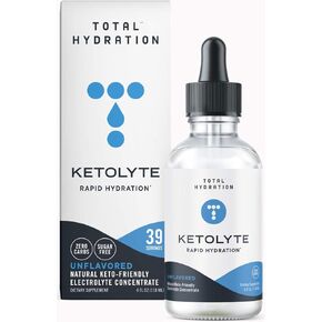 Ketolyte Rapid Hydration (Unflavored) Keto-Friendly Electrolyte Drops with No Calories No Sugar, Natural Electrolyte Supplement with Magnesium (39 Servings) in Saudi Arabia
