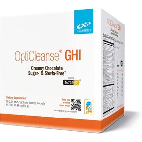 XYMOGEN OptiCleanse GHI Sugar- & Stevia-Free Supplement Powder - Supports Detox, Gut Health, Cytokine Balance - Vegan Rice + Pea Protein with Vitamins, Minerals + More - Vanilla Delight (20 Packets) in Saudi Arabia