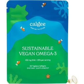 Vegan Omega-3: 450mg DHA & EPA - Plant-Based Algae Oil - Brain, Heart, & Joint Health. Carrageenan-Free Fish Oil Alternative. US-Grown Algae in Eco-Friendly Pouch (60 Ct)