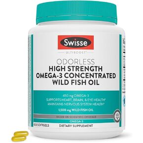 Wild Fish Oil Omega 3 - EPA DHA Fish Oil Supplements - Burpless & Odorless - Helps Support Brain, Eye and Heart Health - High Strength 1500 mg Omega 3 Supplement - 400 Softgel Pills in Saudi Arabia