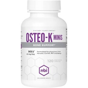 NBI Osteo-K دعم العظام | مركب فيتامين د وك مع مكمل سيترات الكالسيوم | 45 ملغ من فيتامين K2 (MK4) لصحة العظام القوية ووظيفتها | كبسولات نباتية 180 قيراط in Kuwait