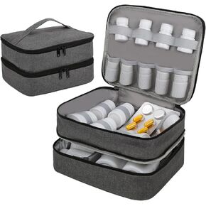 Cheungren Medicine Storage Bag, Travel Pill Bottle Organizer Bag Home First Aid Box for Emergency Medication, Vitamins or Medical Kits (Bag Only) in Saudi Arabia