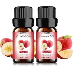 Apple Fruit Essential Oils - Fragrance Oil for Diffusers, Candle/Soap Making, Aromatherapy - Premium Aromatherapy Oil with Fruity Scent (2x10ml)