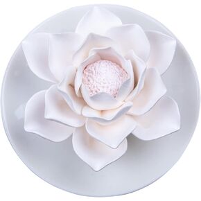 Essential Oil Passive Flower Diffuser -Non-Electric Porcelain Aromatherapy Diffusers for Small Mini Room, Desk Decorative, Bathroom (Blue Rose)