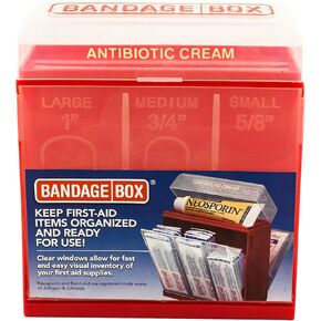 Bandage Box Container, Red with White Center in Saudi Arabia