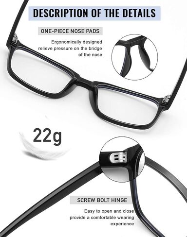 TEAPLMTT Blue Light Blocking Glasses Oversized Square Computer Glasses Anti Blue Light for Women Men in Kuwait