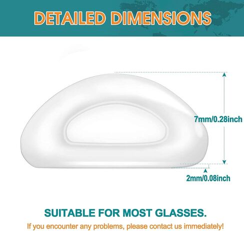 12 زوجًا من وسادات الأنف المصنوعة من النظارات، وسادات الأنف الشفافة المضادة للانزلاق، للصق على وسادات الأنف من السيليكون الناعم المضاد للانزلاق للنظارات الشمسية (شفاف، 2 مم) in Kuwait