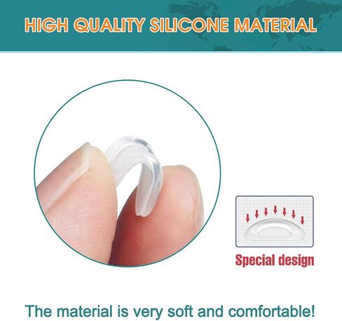 12 زوجًا من وسادات الأنف المصنوعة من النظارات، وسادات الأنف الشفافة المضادة للانزلاق، للصق على وسادات الأنف من السيليكون الناعم المضاد للانزلاق للنظارات الشمسية (شفاف، 2 مم) in Kuwait