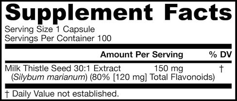 Jarrow Formulas Milk Thistle 150 mg - 100 Veggie Capsules - Antioxidant Supporting Immune Response, Liver Function & Glutathione - Up to 100 Servings (Packaging May Vary) in Saudi Arabia