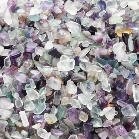 كينغياو كريستالات فلوريت بوزن 1 باوند من حجر الكوارتز المسحوق، احجار علاجية ريكي شاكرا لصنع ديكور المنزل بلون ارجواني in Kuwait