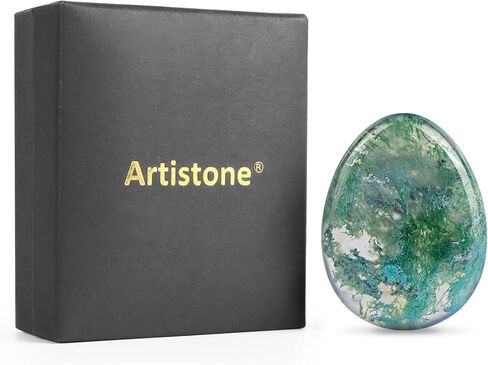 Artistone Amethyst Crystal Thumb Worry Stone Carved Healing Crystals Pocket Palm Stones for Anxiety Stress Relief Meditation in Kuwait