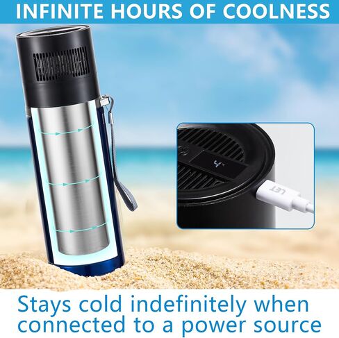 Electric Insulin Cooler Travel Case with USB Charger & Bio Gel by Tilcare - Unlimited Hours, Reusable Pen Freezer Bottle - Large Capacity TSA Approved - Holds up to 6 Diabetic Pens and Medical Vials in Kuwait