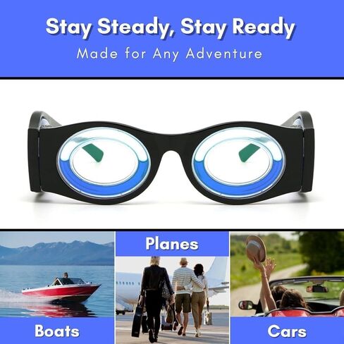 نظارات واقية من دوار الحركة من ستيدي سكوبس، نظارات ممتازة للسيارة خفيفة الوزن للغاية، تستخدم لجميع الاعمار، نظارات دوار الحركة، حماية جديدة للعدسة، لاغراض السفر، نظارات تخفيف الغثيان in Kuwait