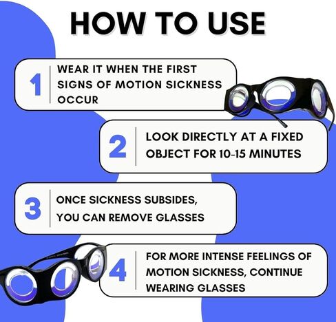 نظارات واقية من دوار الحركة من ستيدي سكوبس، نظارات ممتازة للسيارة خفيفة الوزن للغاية، تستخدم لجميع الاعمار، نظارات دوار الحركة، حماية جديدة للعدسة، لاغراض السفر، نظارات تخفيف الغثيان in Kuwait