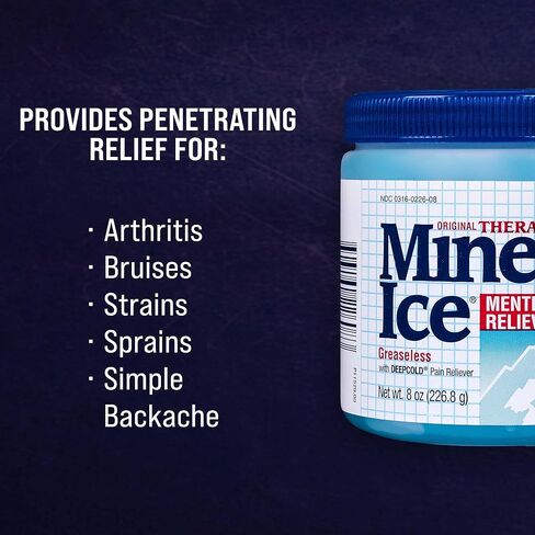 Mineral Ice Therapeutic Pain Relieving Gel, 16 Ounce, Blue, 1 Pound (Pack of 1) (F26083) in Saudi Arabia