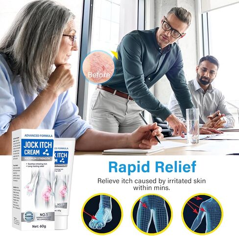 iTecFreely Jock Itch Cream, Powerful & Fast Jock Itch Cream, Jock Itch Treatment Extra Strength for Men & Women, Tinea Corporis, Itch Cream- 60g in Kuwait